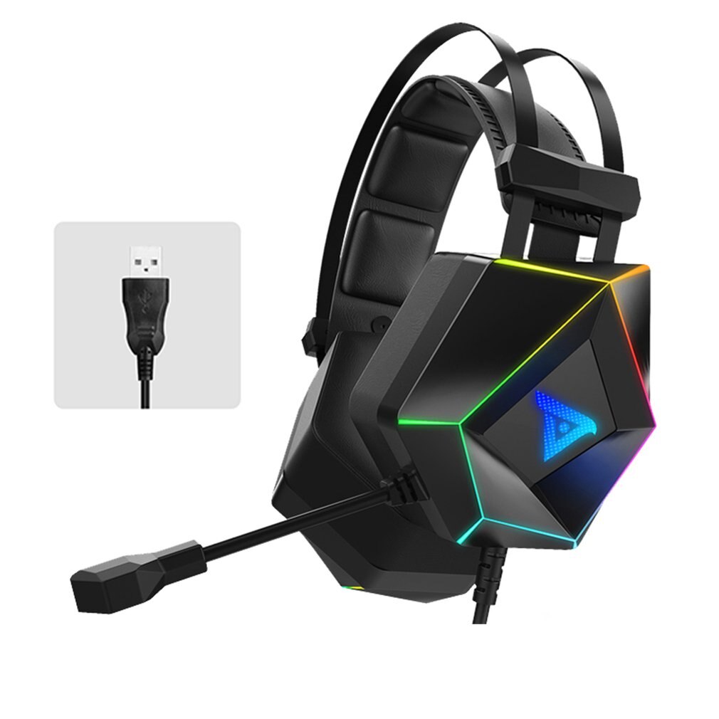 Auriculares para juegos de ordenador, cascos duraderos luminosos con cable para ordenador, Notebook, Internet café, e-sports