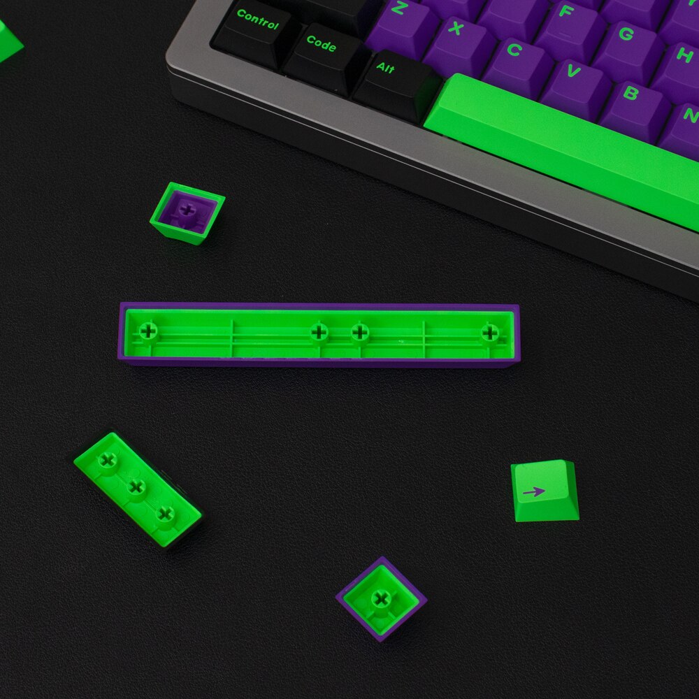 173 Keys GMK Clones Mecha-01 EVA Keycaps Cherry Profile Keycap DOUBLE SHOT For Mechanical Keyboard 1.75U 2U Shif ISO Enter Key