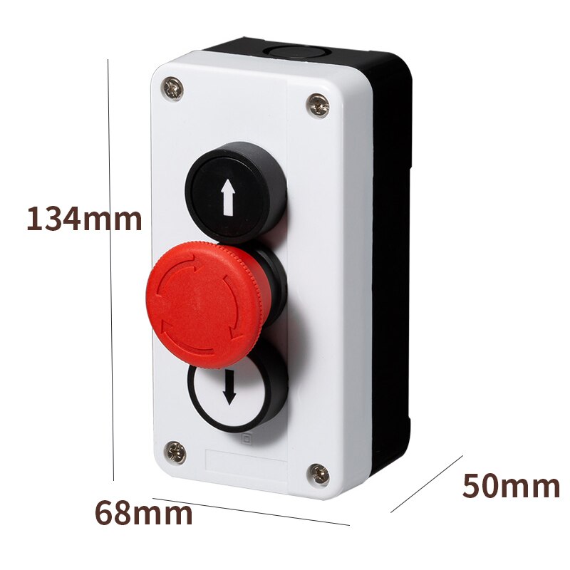Met Pijl Symbool, Start Stop Zelfsluitende Waterdichte Schakelaar Noodstop Industriële Houvast Control Box: BOX -7