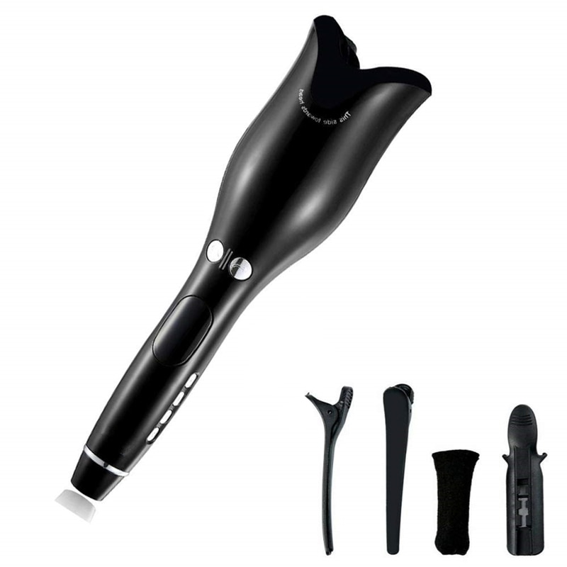 Roosvormige multifunctionele lcd krultang haar krultang styling tools krultangen staaf waver curl automatische krullen lucht