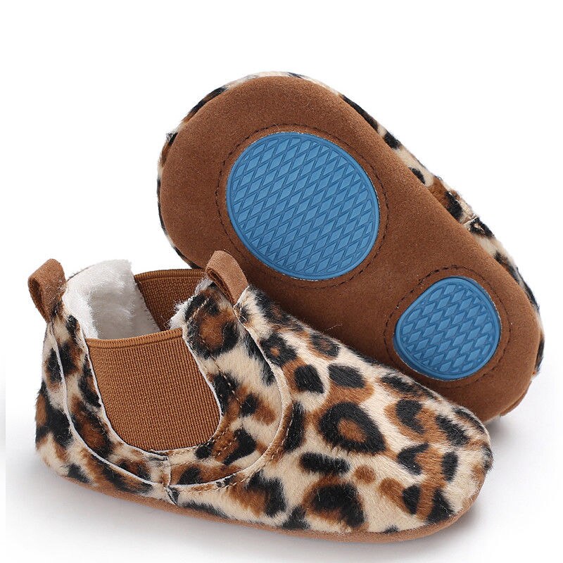 Nyfødt baby dreng pige pu læder sko leopard sneakers trykte støvletter småbørn klassisk afslappet first walker børnesko