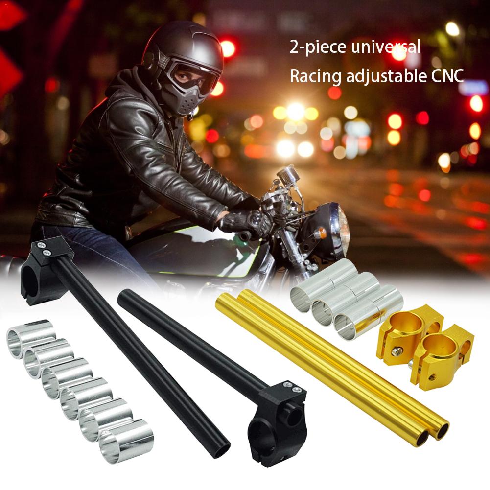 2 stk universell Racing justerbar cnc 26mm 30mm 31mm klips på gaffelstyret håndtak til kafe racer motorsykkel tilbehør