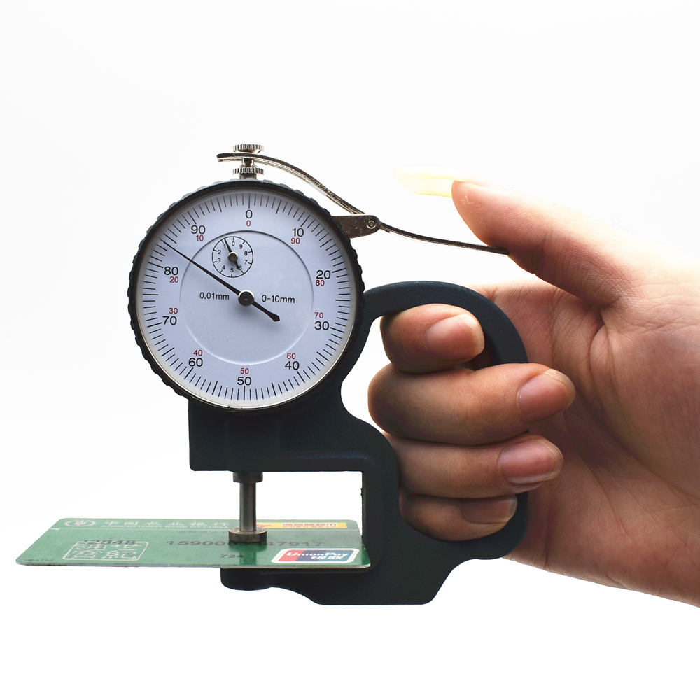 Leather Paper Dial Thickness Gauge 0-10mm 0.01mm Metal Case High Precision Micrometer Tester Width Measuring Instrument Tools