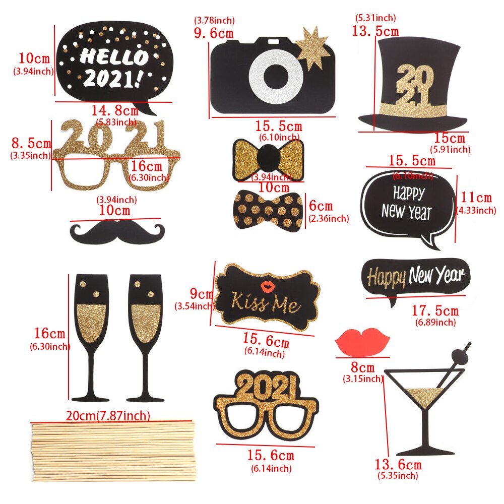 Fun Wedding Decoration Photo Booth Props DIY Birthday Photobooth Props Photo Accessories Year Thanksgiving Event Party