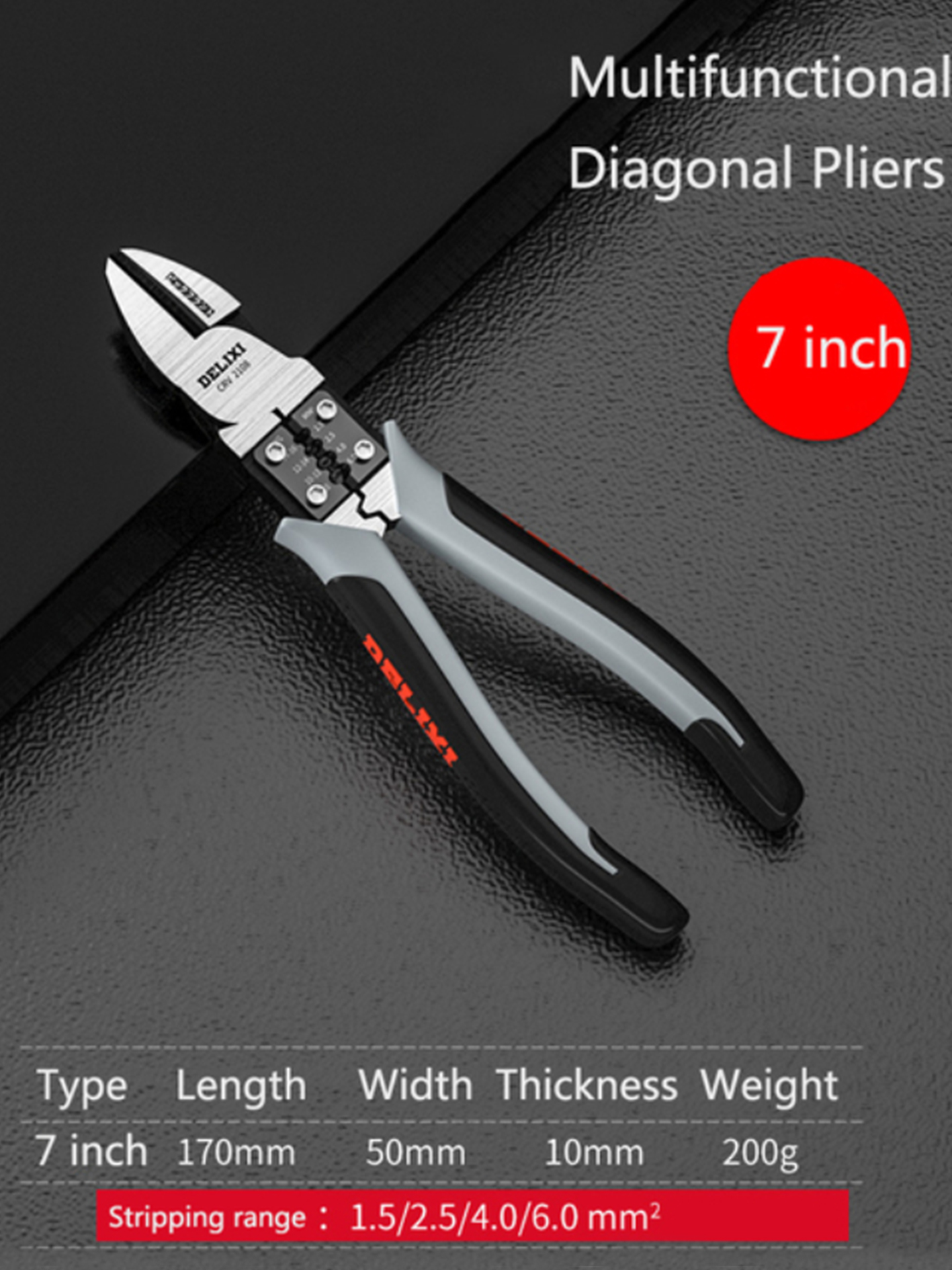 Alicates diagonales universales multifuncionales, alicates de punta de aguja, herramientas manuales, herramientas de Hardware, cortadores de alambre universales para electricista: Verde