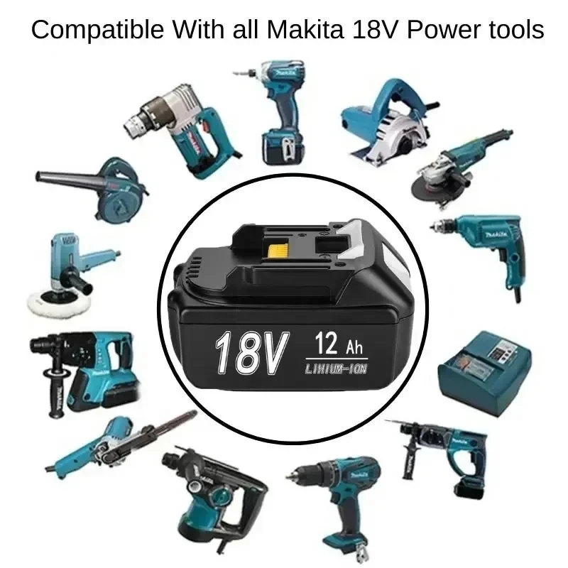 100%  originale makita 6ah/8ah/12ah for makita 18v batteri  bl1830b bl1850b bl1850 bl1840 bl1860 bl1815 erstatnings litiumbatteri
