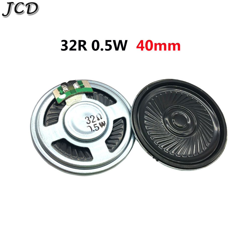 JCD 1pcs Ultra-thin speaker 32 ohms 0.5 watt 32R 0.5W speaker Diameter 23mm 28mm 36mm 40mm 50mm 57mm Loudspeaker