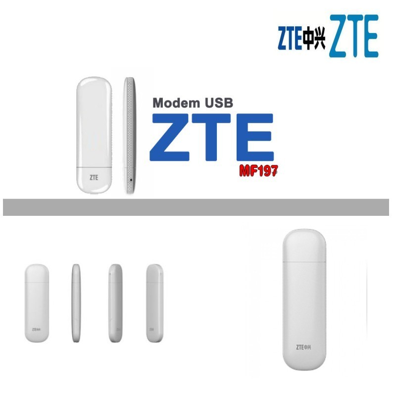 ZTE ontgrendeld MF197 3G GSM 14.4 Mbps USB Mobiele Breedbandmodem