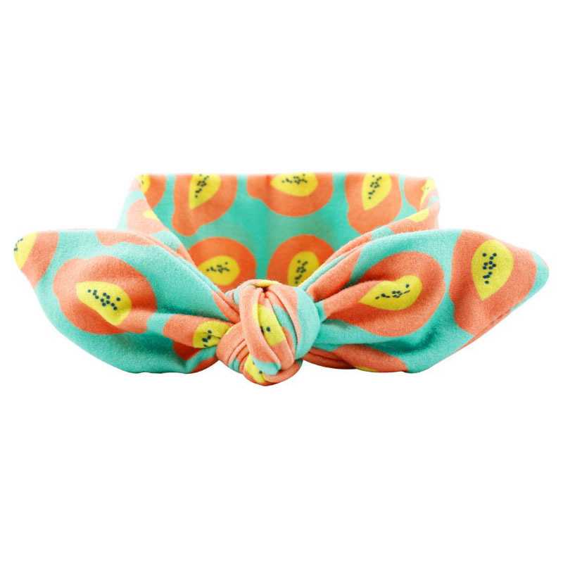 Bunte Baby Mädchen Stirnband freundlicher Baumwolle Bogen Knoten Haar Band Kopf Tragen Für freundlicher Niedlich Obst aufbringen Haar Zubehör: papaya