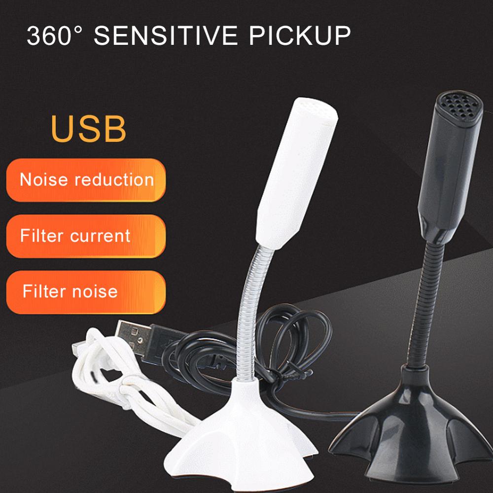 Mini USB Microphone Universal Desktop Speech Microphone Stand Mic With Holder for Desktop PC