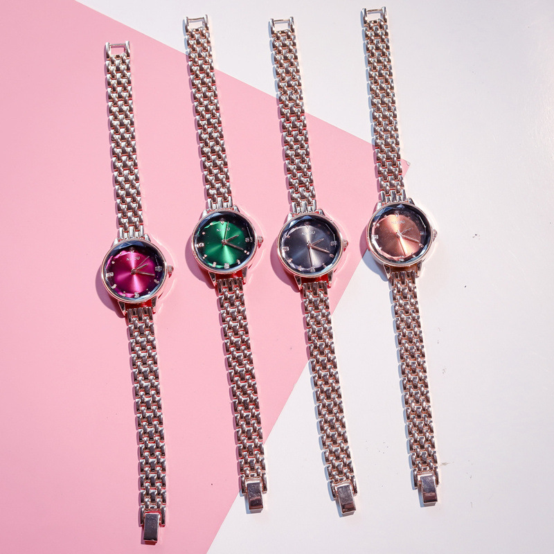 Vrouwen Horloges Voor Dames Legering Rose Goud vrouwen Rood Groen Armband Horloges Luxe Sterrenhemel Vrouwelijke Klok