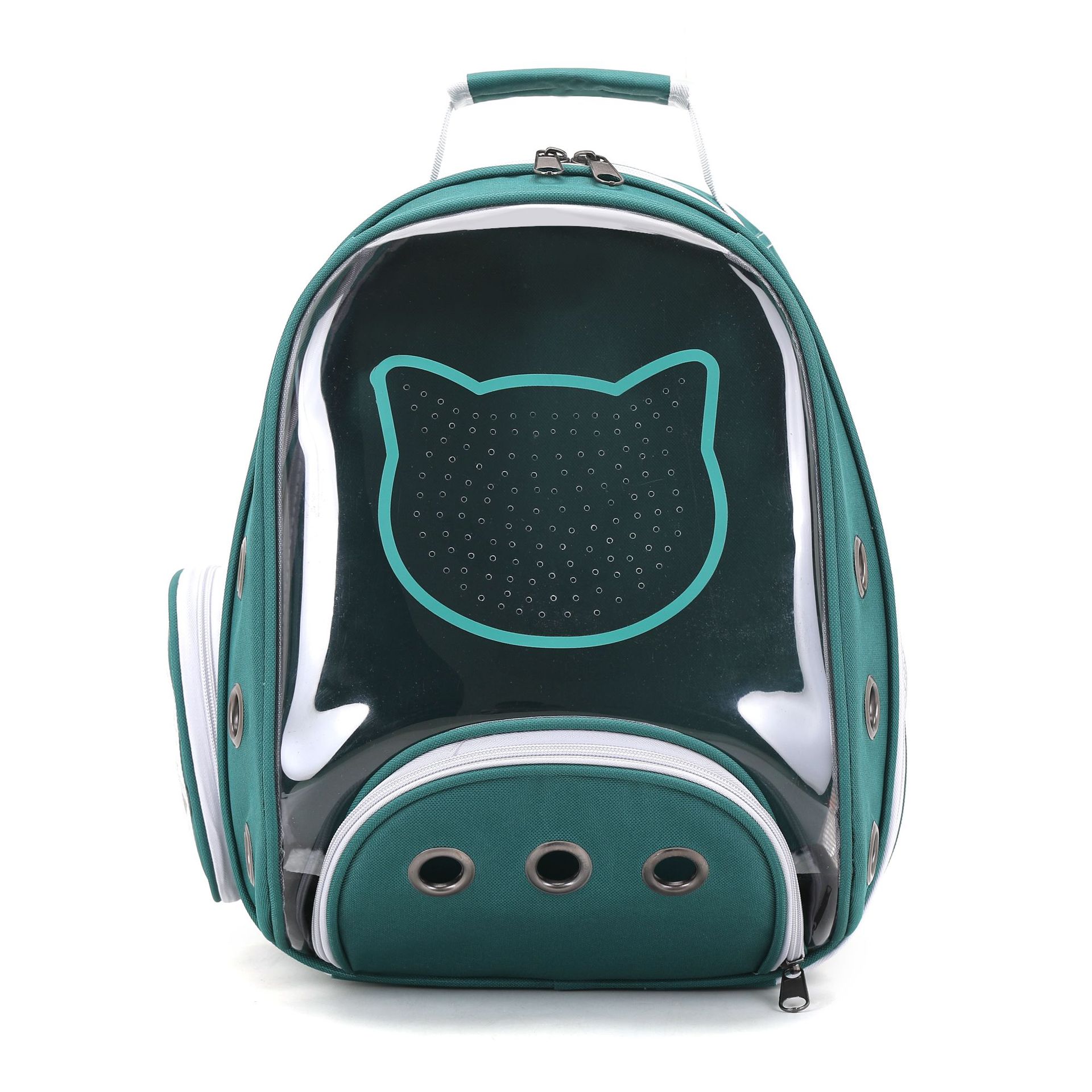 Mochila con ventana para transportar mascotas, bolsa de viaje portátil y transpirable para exteriores, cápsula espacial transparente para gatos y perros