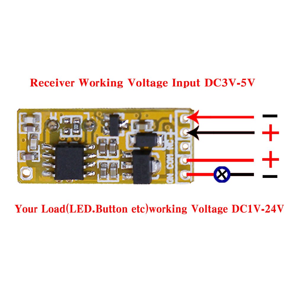 DC 3V-12V Mini Wireless Remote Control Light Switch System Remote Lamp Switch Micro Radio Relay Receiver Transmitter 315/433 Mhz