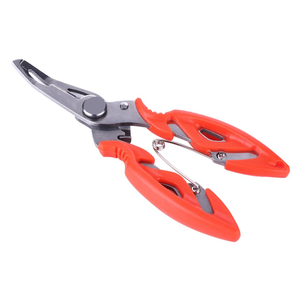 Pinza para pesca, tijeras de pesca, alicates de pesca, tijeras de acero inoxidable, removedor de anzuelos, herramientas de pesca con nudo de Cortador de línea, equipo de pesca # y30: C
