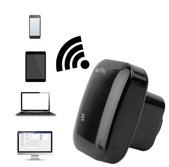 Extensor repetidor WiFi inalámbrico JOYLOVE 300Mbps amplificador Wi-Fi Universal portátil 802.11N/B/G Wifi Reapeter Punto de Acceso: Black-Simple / UK Specifications