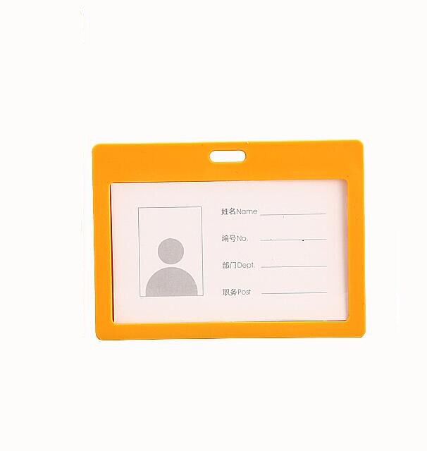 54*90mm Horizontal Work ID Card Holder for Company Staff Factory Workers Pass Bus Card Cover Case Employee Badge Holder: NO.1