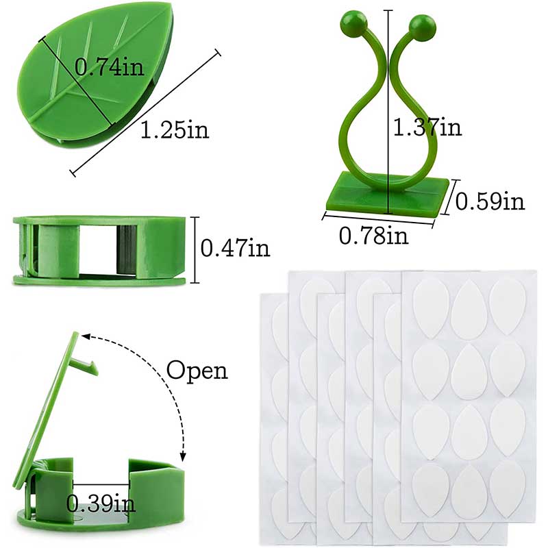 Clips de fixation murale pour plantes grimpantes, 10/30/50 pièces, fixateur de vigne en rotin, crochet auto-adhésif Invisible, Clip de liaison de jardin, Clip collant mural