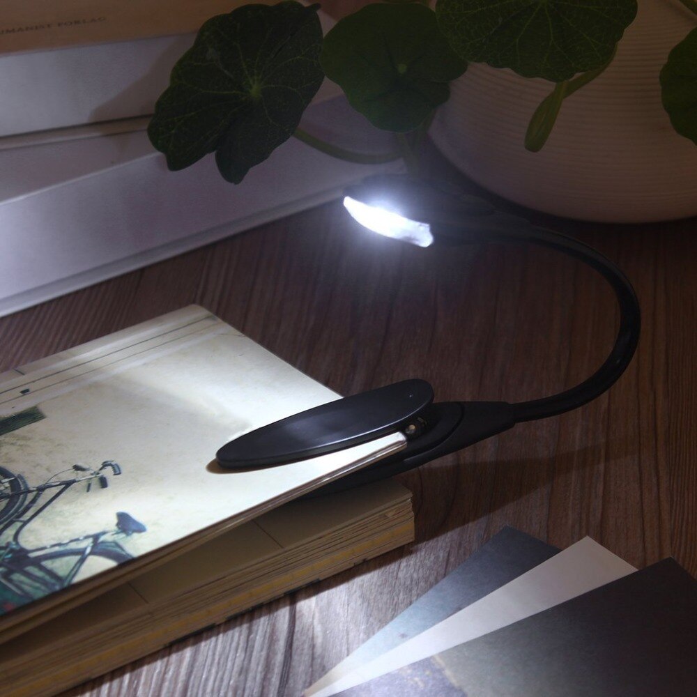 Mini bærbar student sovesal lys clip-on selvforsvare lommelygte bog lys laptop hvid led bog læselampe