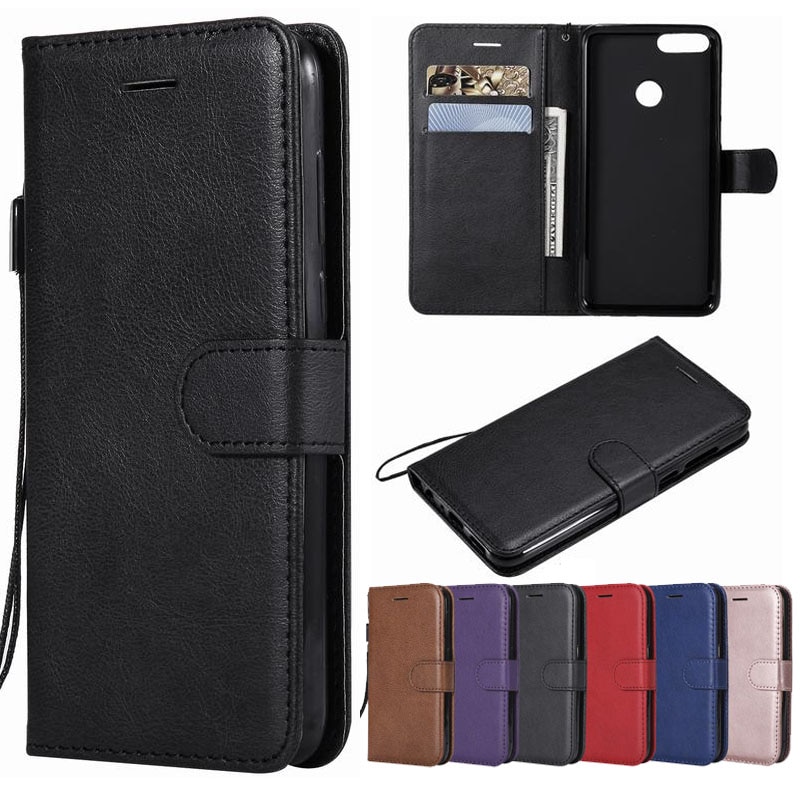 Case For Huawei Honor 9 Lite Leather Case Huawei P Smart 5.65" Flip Wallet Cover Coque For Huawei Nova Lite 2 Phone Cases 360