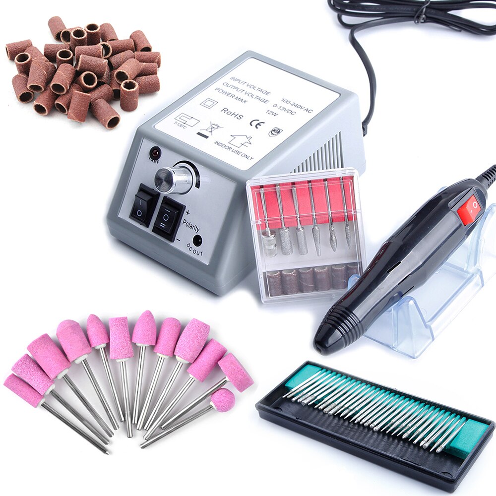 Perceuse à ongles électrique 20000, ensemble de mèches, Machine de manucure, Kit d'outils pour pédicure, lime à ongles électrique, Machine de polissage