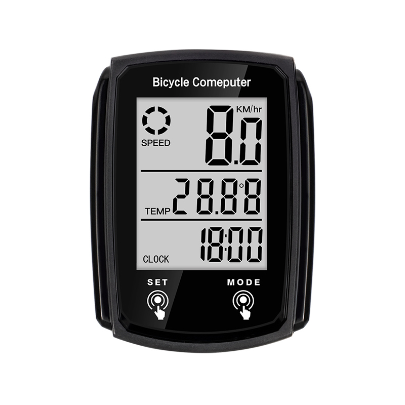 Bicycle Computer Bike Night Vision Stopwatch Wired Waterproof Speedometer Odometer Cycling Speed Counter Bicycle Accessories: WHITE