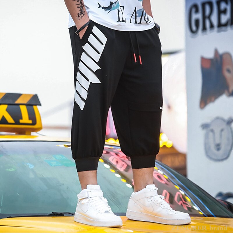 Plus size men's fat pants casual pants plus fat increase cropped pants fat people fat fat summer pants 130 kg 6x