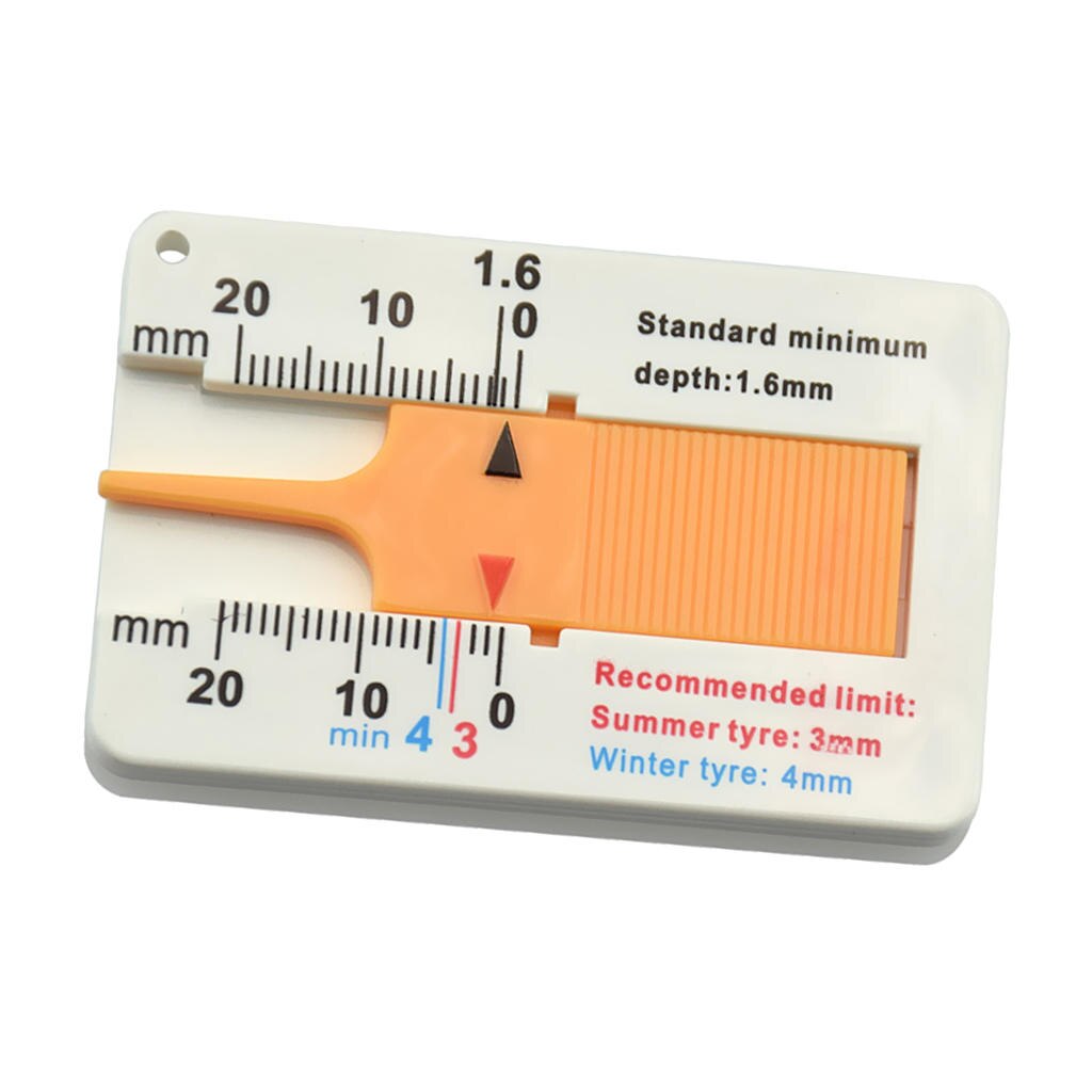 Tyre Tread Depth Gauge Car Motorcycle Trailer Wheel Standard Measure Tool