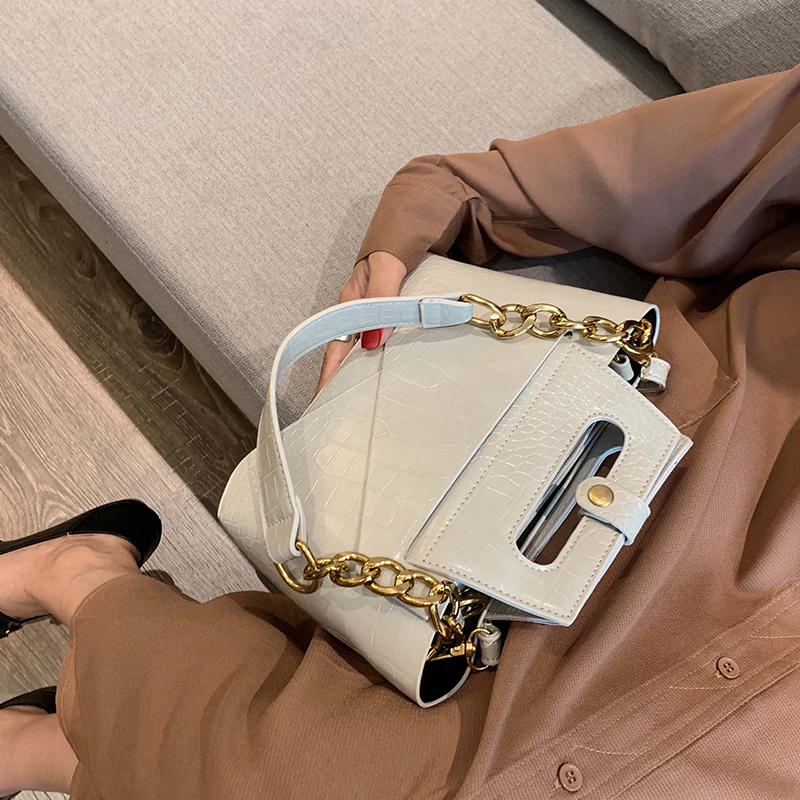 Alligator Women Shoulder Bags Handbags Luxury Pu Leather Chains Female Crossbody Bag Small Flap Lady Purse