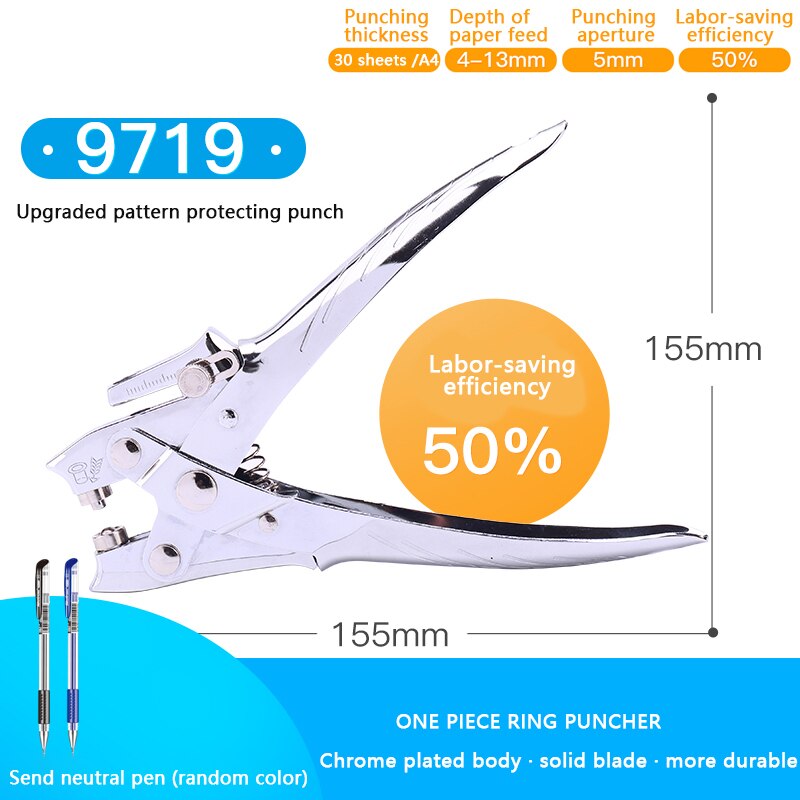 Poinçonneuse avec œillets et œillets, Machine De retenue en métal, pince à œillets avec œillets, perforateur De trous ronds De 5mm avec anneaux, 9718: 9719 A