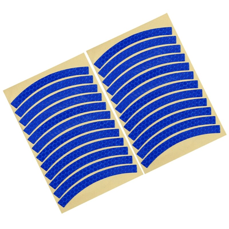 24BD Diamond Grade Reflective Sticker Safety Warning Tapes Waterproofs Night Visibility Adhesive Decals for Helmet Motorbike: Blue