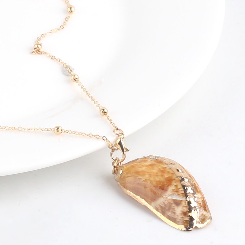 Boho Conch Shell Necklace Shell Gold Shell Chain Necklace Women Seashell Choker Necklace Pendants Jewelry Bohemian Female: Style 6