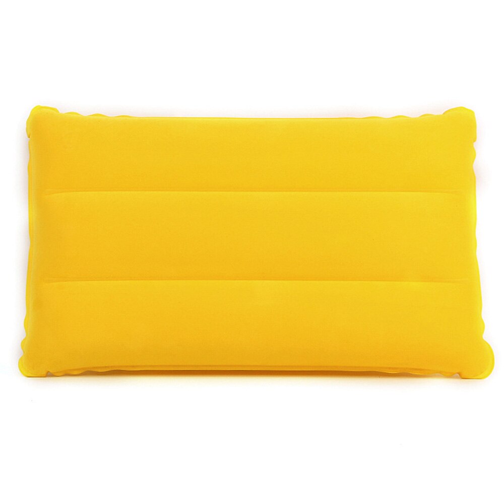 Bequem Ultraleicht Aufblasbare PVC Nylon Luft Kissen Schlaf Kissen Reise Schlafzimmer Wandern Strand Auto Flugzeug Kopf Rest Unterstützung: Gelb