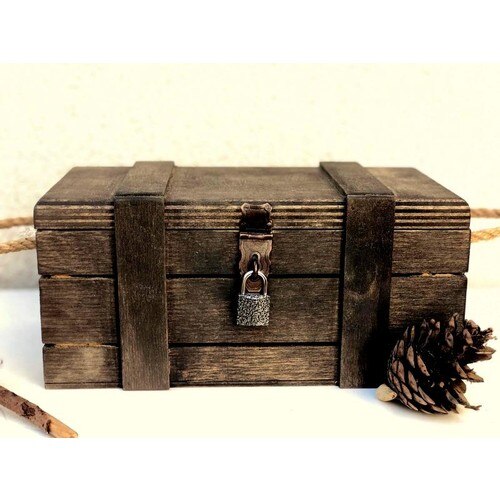 Wood Lockable Decorative Box
