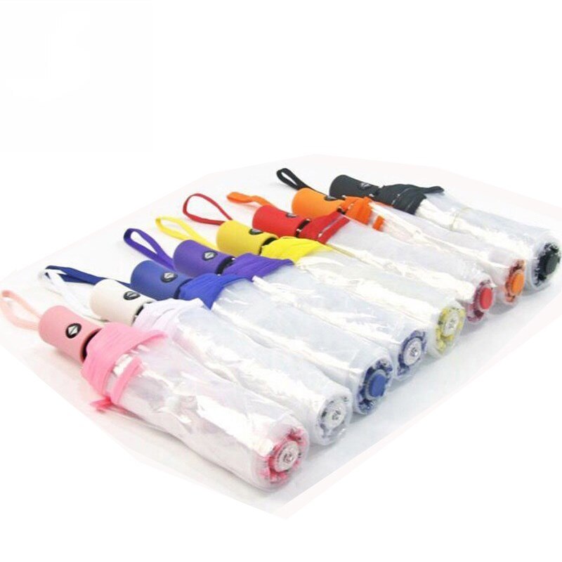 Paraguas transparente para hombre y mujer, sombrilla plegable totalmente automática, de lujo, transparente, para la lluvia, para exteriores, color negro y rosa