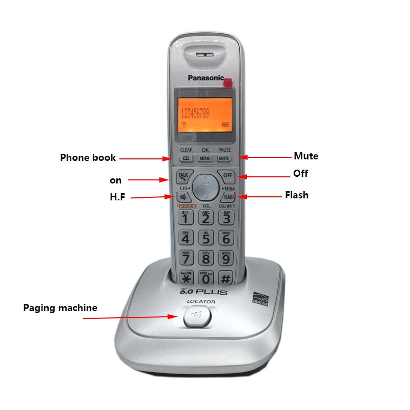 Expandable DECT 6.0 Plus 1.9 GHz Digital Cordless Phone Call ID Handfree DEL Wireless Home Telephone For Office Bussiness