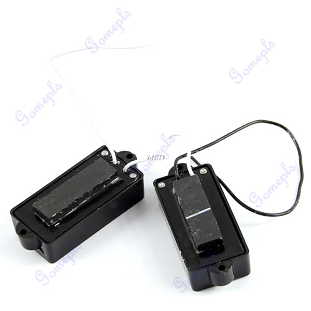 4 String Noiseless Pickup Set For Precision P Bass Bridge Pickup Set Black AUG01_15