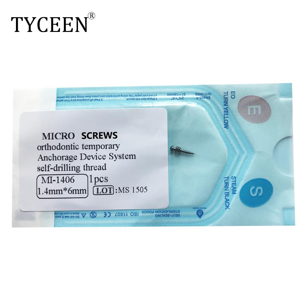 Tandheelkundige Orthodontische Schroeven Titanium Legering Matching Tool Micro Schroef Driver Voor Implantaten Zelfborende Tool Mini Schroef 1.6*8