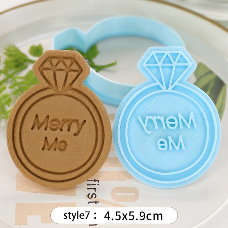 Wedding Valentine Cartoon Cookie Cutter Mould Biscuit DIY Mold angel Heart cake rose Shape Cutter Baking Tools: style 5
