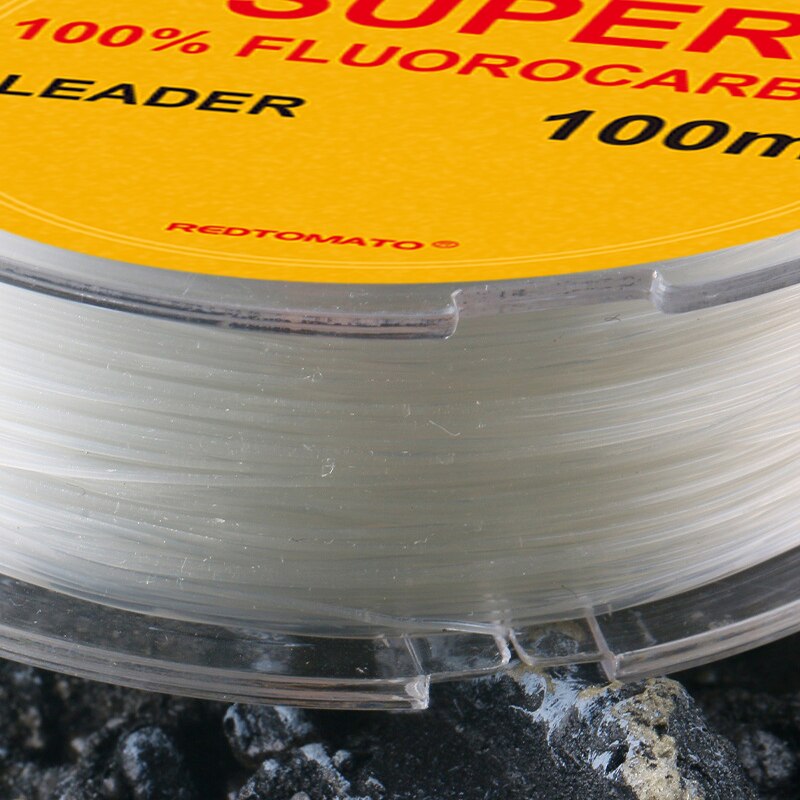 100M 100% Fluorocarbon Leader Vislijn Zee Vissersboot Japan Originele Zijde Onzichtbare Voor Karpervissen