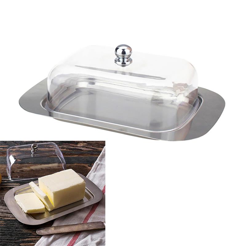 Portable Butter Box Dish With Wood Lid Holder Storage Container Butter Cheese Box Hotel Kitchen Tools Covered Butter Container