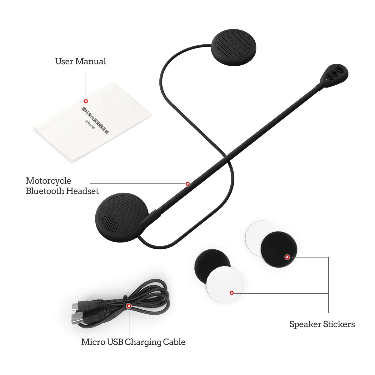 Moto Helm Headset Bluetooth 5.0 Ultradunne Motorfiets Koptelefoon Draadloze Speaker Hoofdtelefoon Handsfree Call Music Play