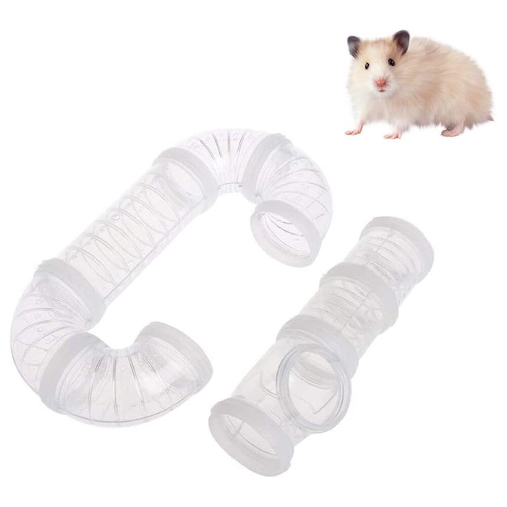 Túnel de jaula para hámster, tubos de juguete para mascotas, ardilla, conejillo de indias, erizo, animales pequeños, 8 Uds.