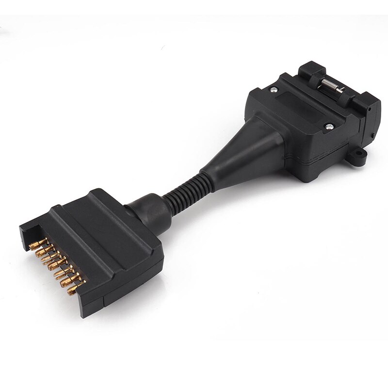 7 a 12 Pin AU plano macho remolque enchufe adaptador de conector ABS portátil Plug and Play fácil de usar para camión RV