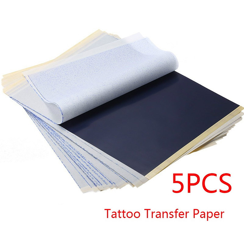 A4 Size Tattoo Transfer Papier 5 Vellen Stencil Carbon Thermische Tracing Professionele Tattoo Stencil Body Art Tatoos Art Tool