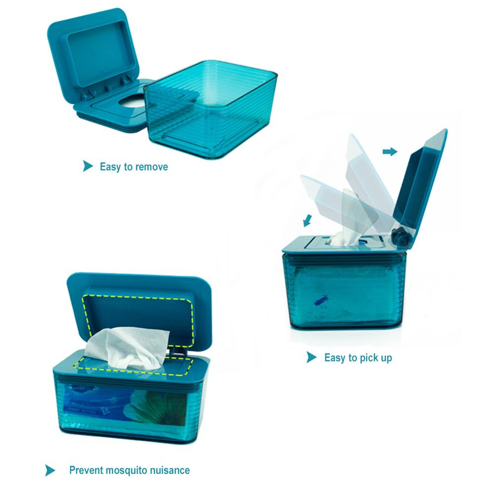 Wet Wipes Dispenser Storage Box Organizer Household Dry Wet Tissue Paper Case Box With Dust-proof Lid For Home Office Store