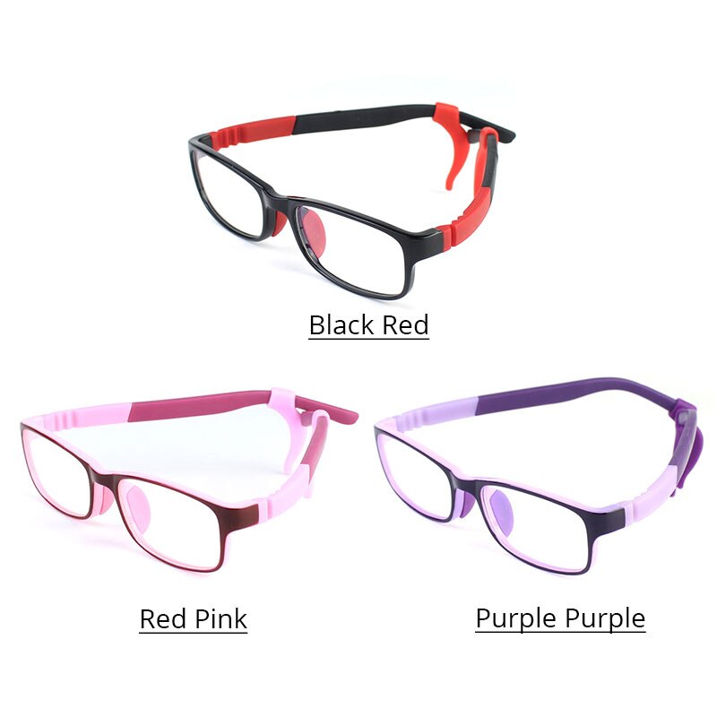 Vanlook Transparante Kid Computer Bril Voor Kinderen Anti Blue Ray Brilmontuur Oculos De Grau Brillen Silicone: BlackPinkPPurple