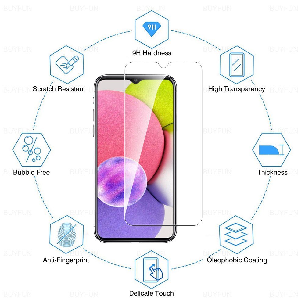 3Pcs Screen Protector Voor Samsung Galaxy A03S Volledige Cover Beschermende Gehard Glas Voor Samsung A03 Core Samsun Een 03 S A03 S Glas