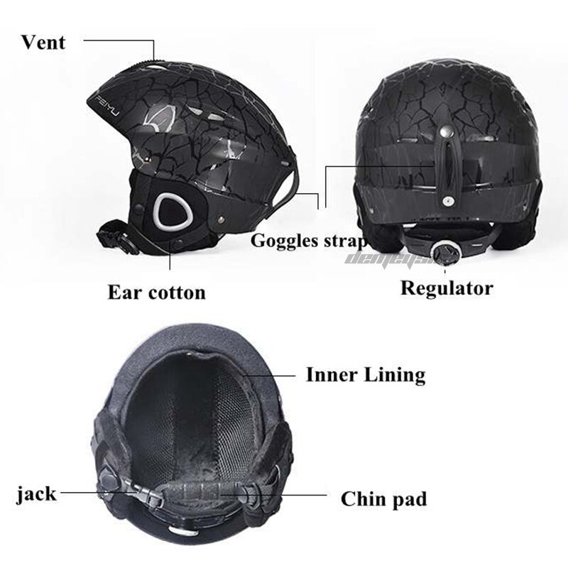 Außen Männer Frauen Skifahren Sicherheit Helm Winter Snowboard Skateboard Schutz Helme Integral- geformten Schneemobil Ski Helm