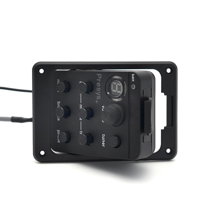 4 Band Acoustic Guitar EQ Equalizer Preamp EQ with Tuner Undersaddle Pickup