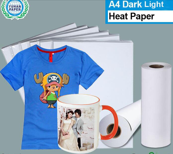 50 stk/pakke  a4 varmeoverførselspapirark mørke/lyse t -shirts sublimering injek trykpapir vinyl